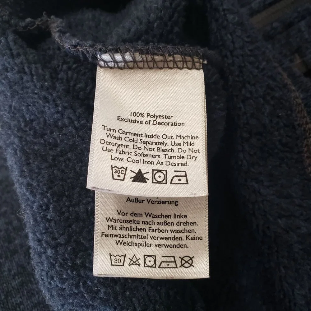 Eddie Bauer Mens Blue 1/4 Zip‎ Pullover Fleece Sweater Size S Outdoor Layering
